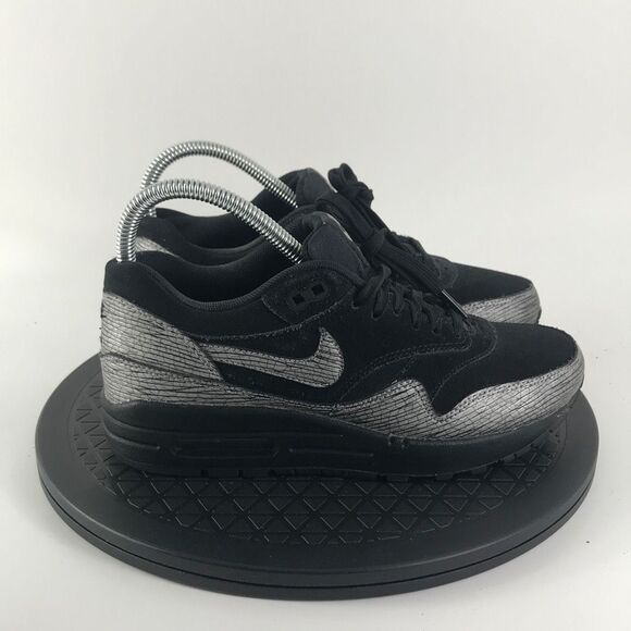 Nike Air Max 1 Premium Black Metallic Running Shoes 454746-005 Women’s Size 5.5 - Picture 4 of 12